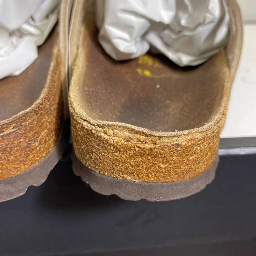 Birkenstock‎ Granada Mocha Leather Sandals Slide Slip On Women's Size 39 EU/8 US
